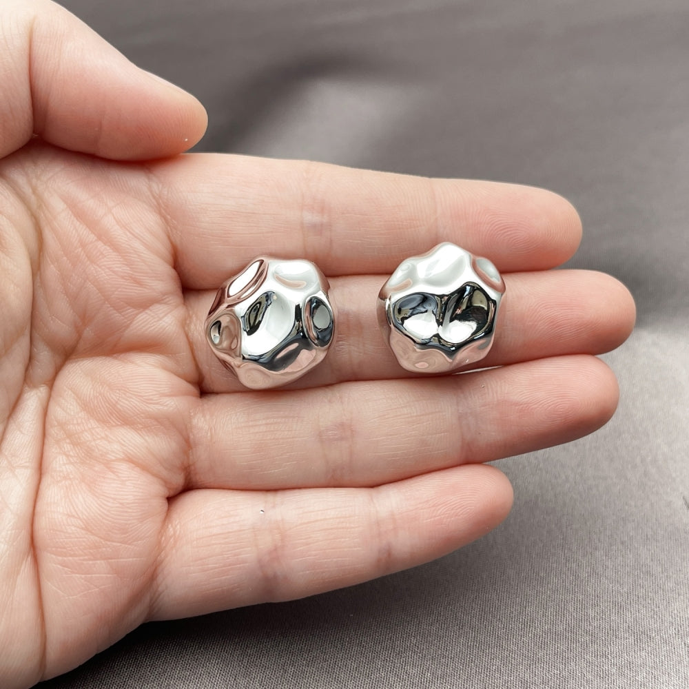 Rhodium Gold Filled Stud Earring, Polished, Rhodium Finish