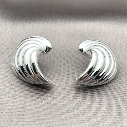 Rhodium Gold Filled Stud Earring, Polished, Rhodium Finish