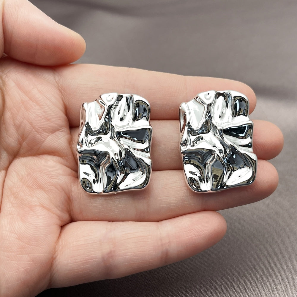 Rhodium Gold Filled Stud Earring, Polished, Rhodium Finish