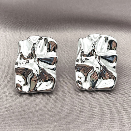 Rhodium Gold Filled Stud Earring, Polished, Rhodium Finish