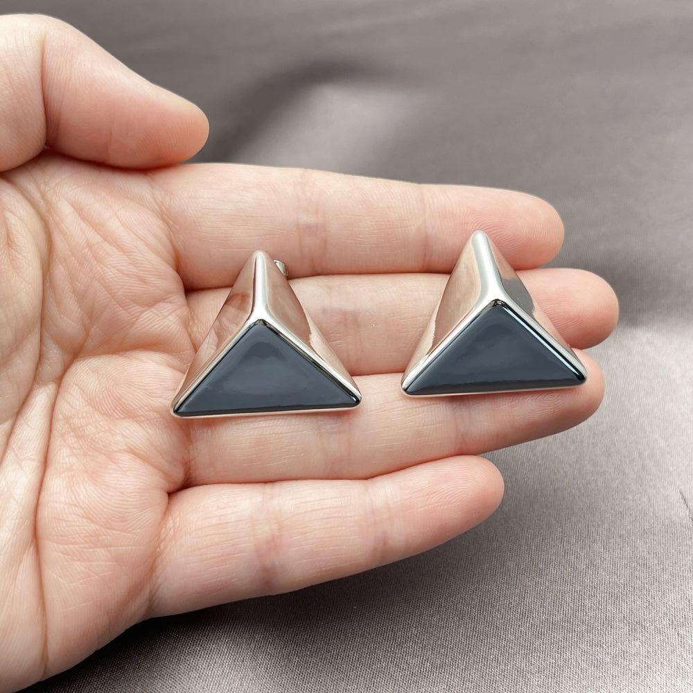 Rhodium Gold Filled Stud Earring, Polished, Rhodium Finish