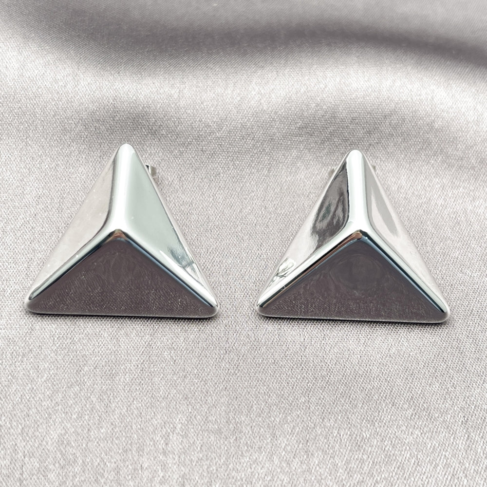Rhodium Gold Filled Stud Earring, Polished, Rhodium Finish