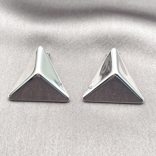 Rhodium Gold Filled Stud Earring, Polished, Rhodium Finish