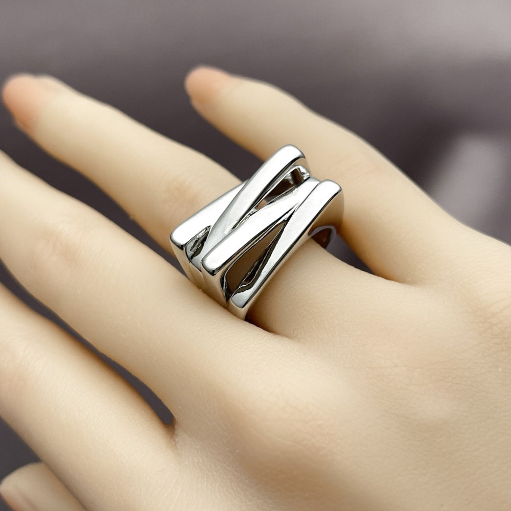 Rhodium Gold Filled Elegant Ring, Polished, Rhodium Finish