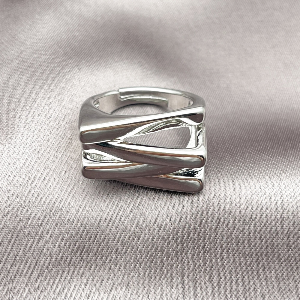 Rhodium Gold Filled Elegant Ring, Polished, Rhodium Finish