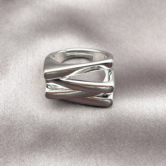 Rhodium Gold Filled Elegant Ring, Polished, Rhodium Finish