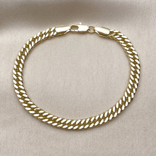 Oro Laminado Basic Bracelet, Gold Filled Style Polished, Golden Finish