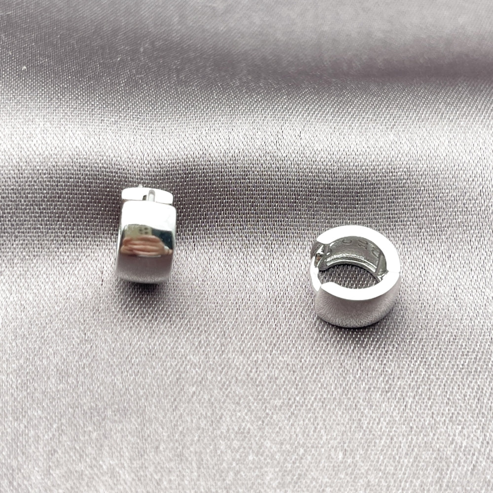 Rhodium Gold Filled Huggie Hoop, Polished, Rhodium Finish