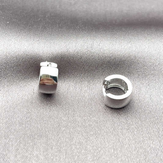Rhodium Gold Filled Huggie Hoop, Polished, Rhodium Finish