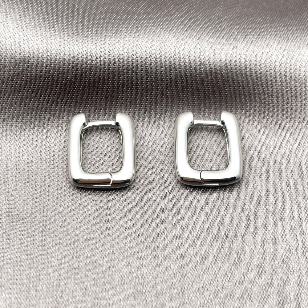 Rhodium Gold Filled Huggie Hoop, Polished, Rhodium Finish