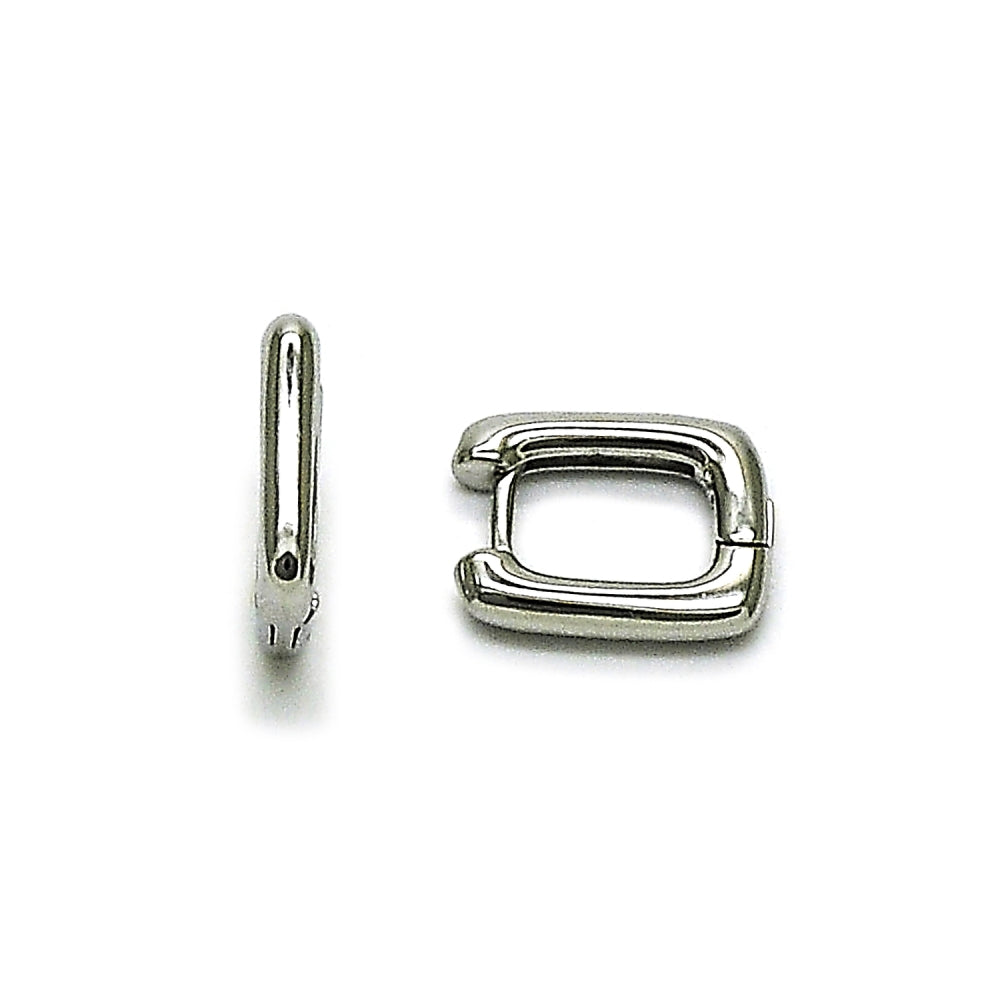 Rhodium Gold Filled Huggie Hoop, Polished, Rhodium Finish