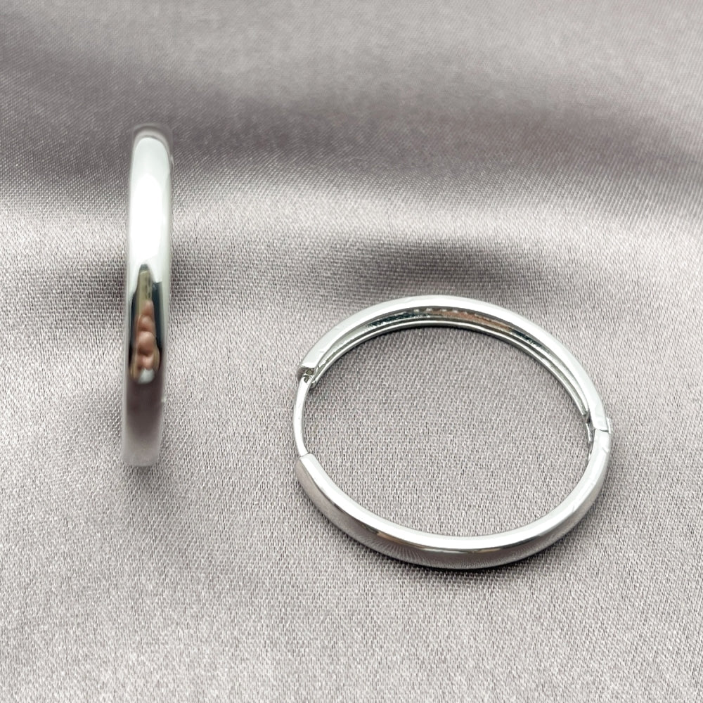 Rhodium Gold Filled Huggie Hoop, Polished, Rhodium Finish