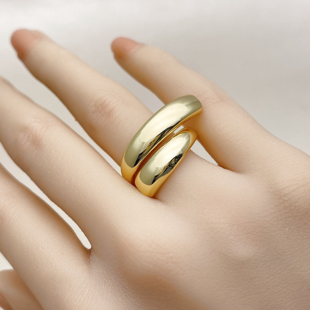 Oro Laminado Elegant Ring, Gold Filled Style Polished, Golden Finish
