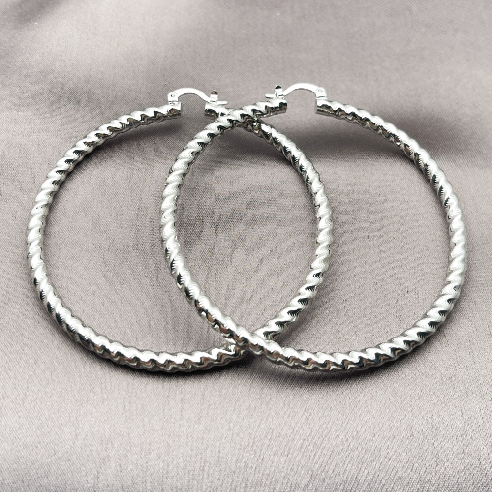 White Gold Filled Hoops