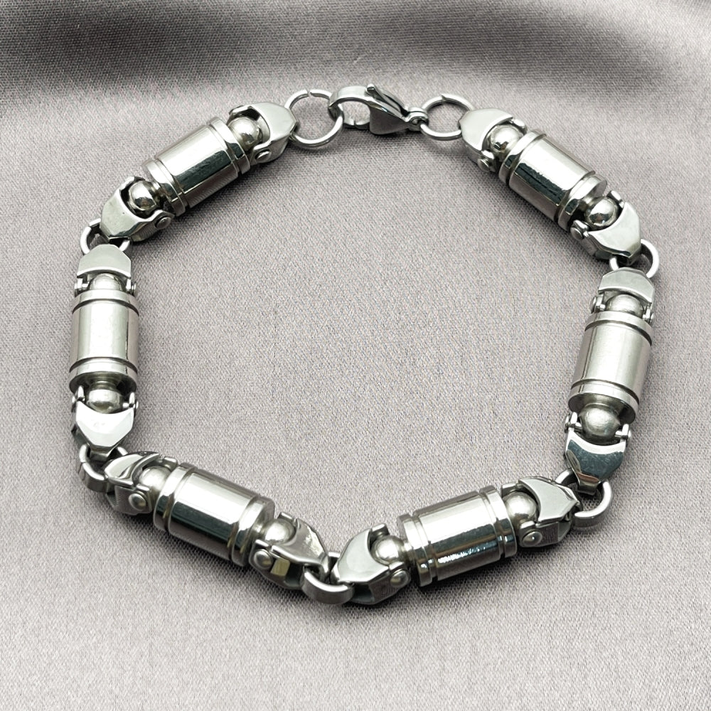Stainless Steel Solid Bracelet, Polished, Steel Finish
