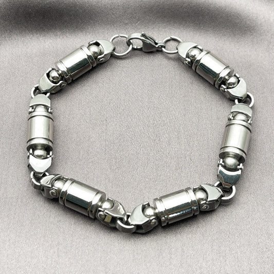 Stainless Steel Solid Bracelet, Polished, Steel Finish