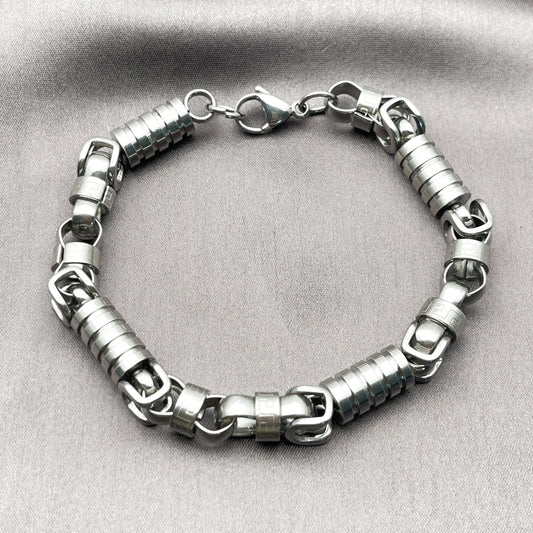 Stainless Steel Solid Bracelet, Polished, Steel Finish