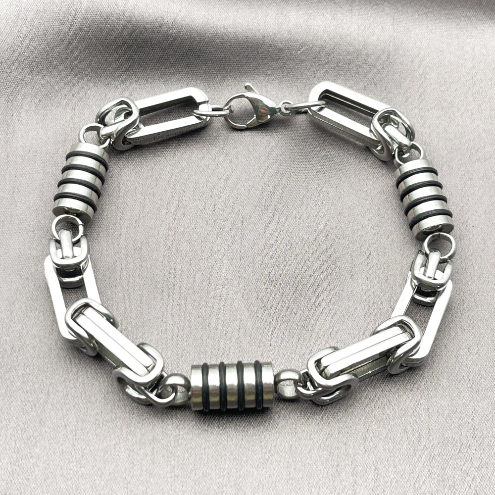 Stainless Steel Solid Bracelet, Polished, Steel Finish