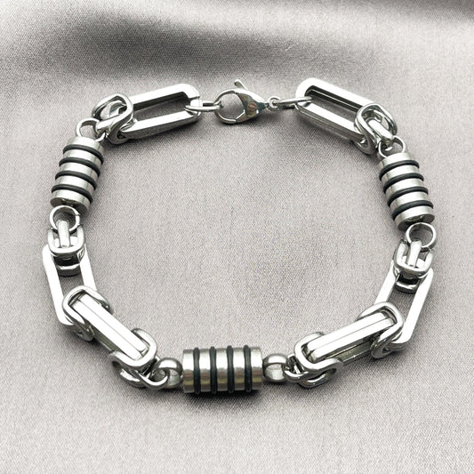 Stainless Steel Solid Bracelet, Polished, Steel Finish