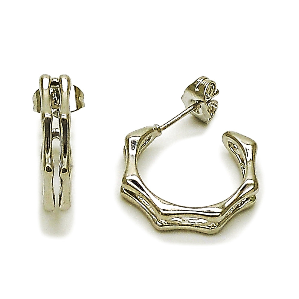 Rhodium Gold Filled Small Hoop, Polished, Rhodium Finish