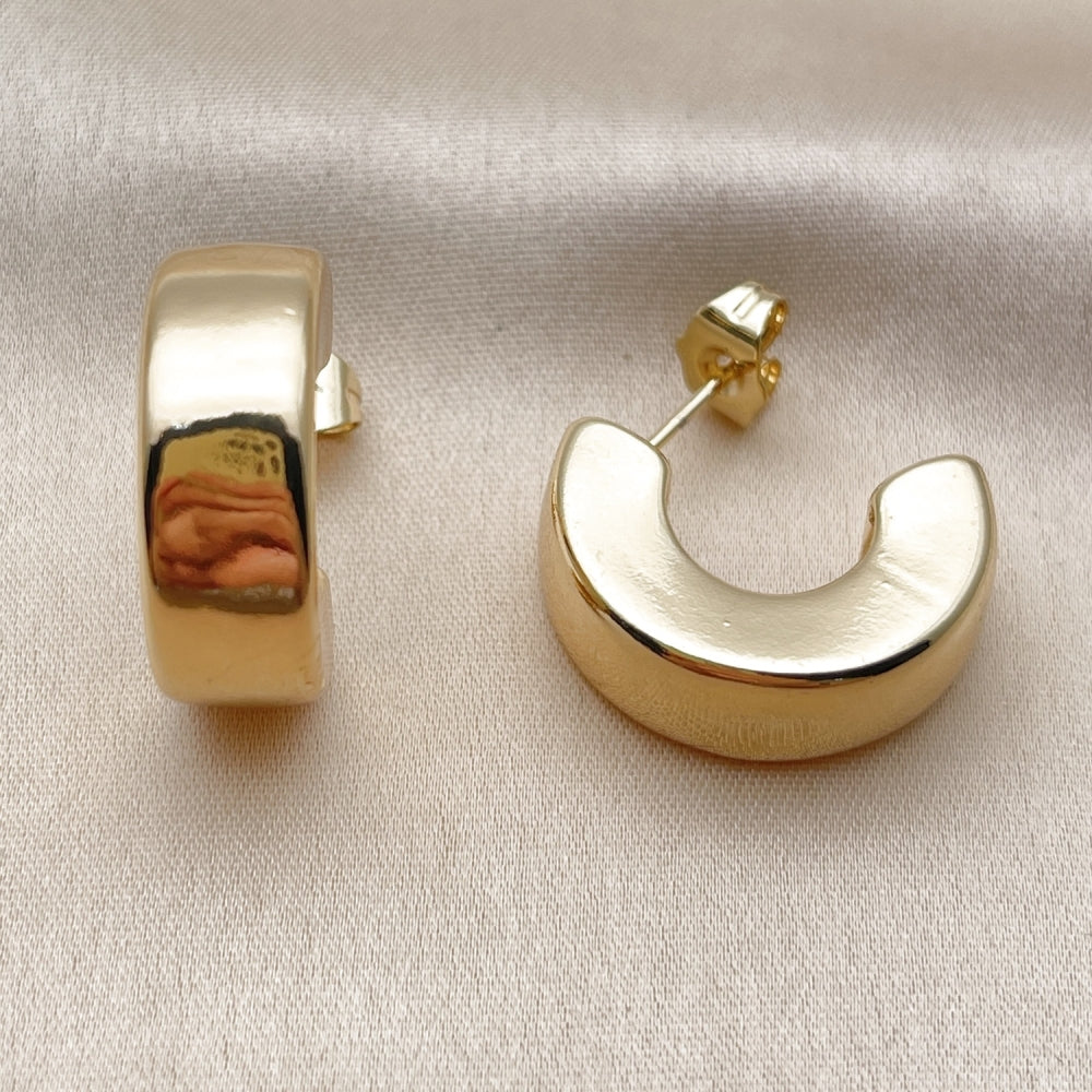 Oro Laminado Small Hoop, Gold Filled Style Polished, Golden Finish