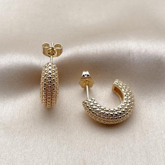 Oro Laminado Small Hoop, Gold Filled Style Polished, Golden Finish