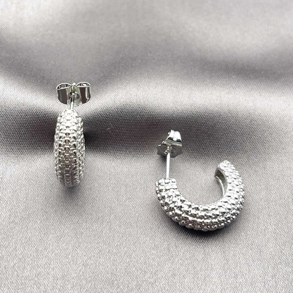 White Gold Filled Small Hoop, Polished, Rhodium Finish