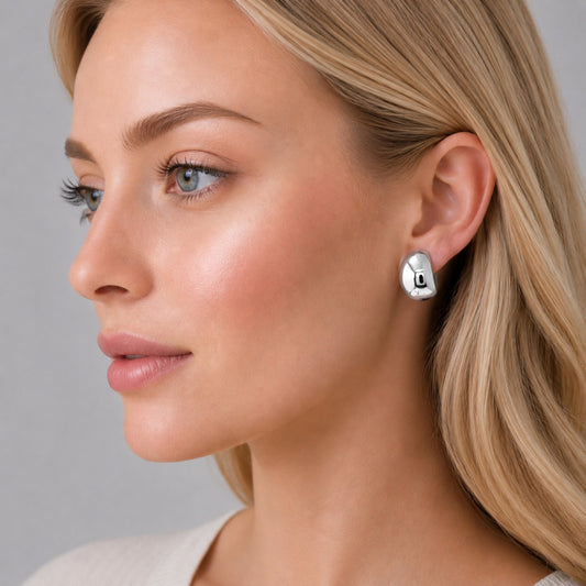 Rhodium Gold Filled Stud Earring, Polished, Rhodium Finish