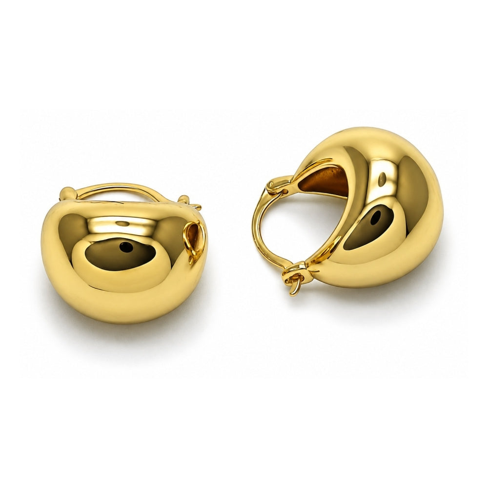 Oro Laminado Small Hoop, Gold Filled Style Polished, Golden Finish