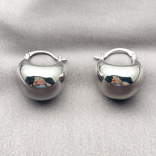 White Gold Filled Small Hoop, Polished, Rhodium Finish