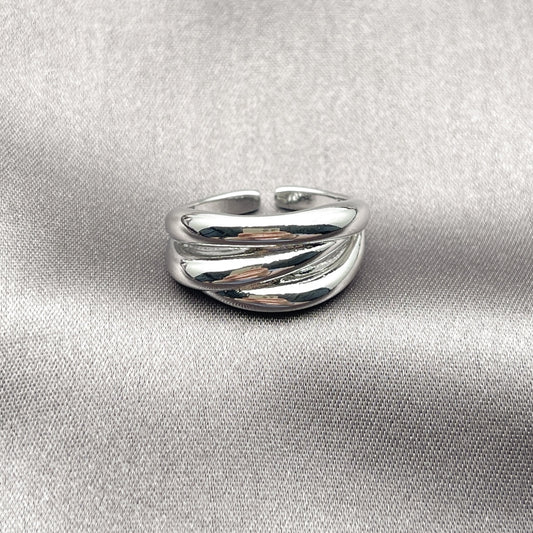 Rhodium Gold Filled Elegant Ring, Polished, Rhodium Finish