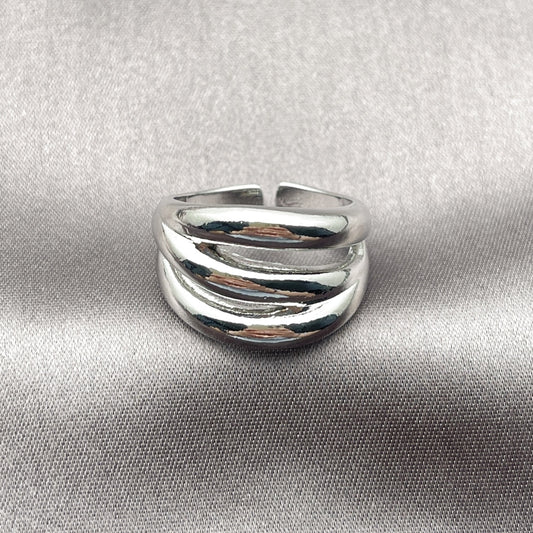 Rhodium Gold Filled Elegant Ring, Polished, Rhodium Finish