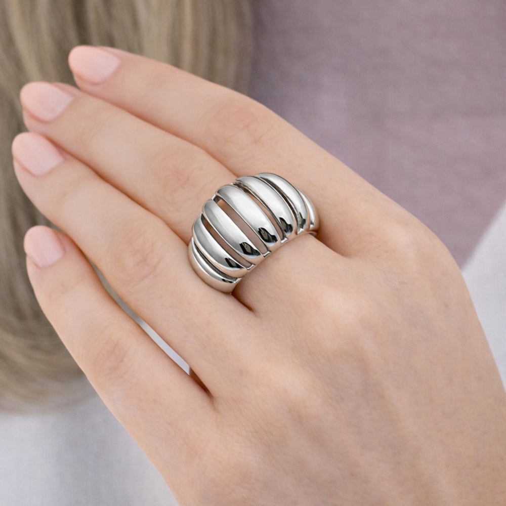 Rhodium Gold Filled Elegant Ring, Polished, Rhodium Finish