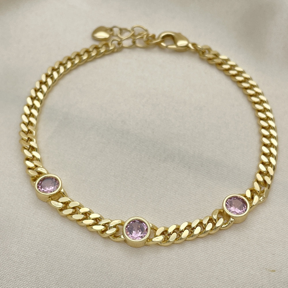 7" Adjustable Bracelet w/ Pink Amethyst Handmade With the Highest Craftsmanship Gold Filled Bracelets 03.213.0167.3.07