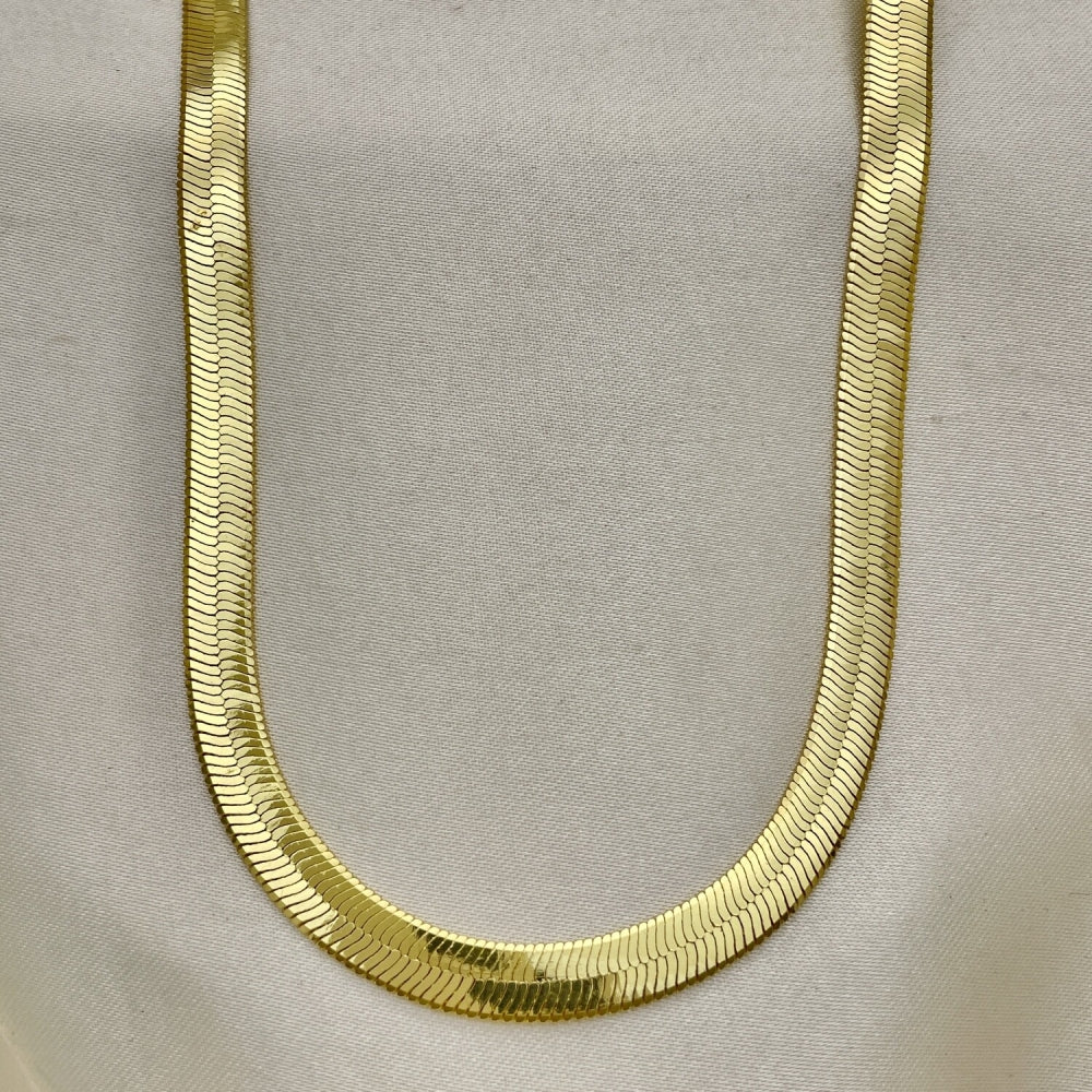 16" Herringbone Necklace Chain  -Chunky 14K  Gold Filled Style Necklace Gift for Her 04.213.0143.16