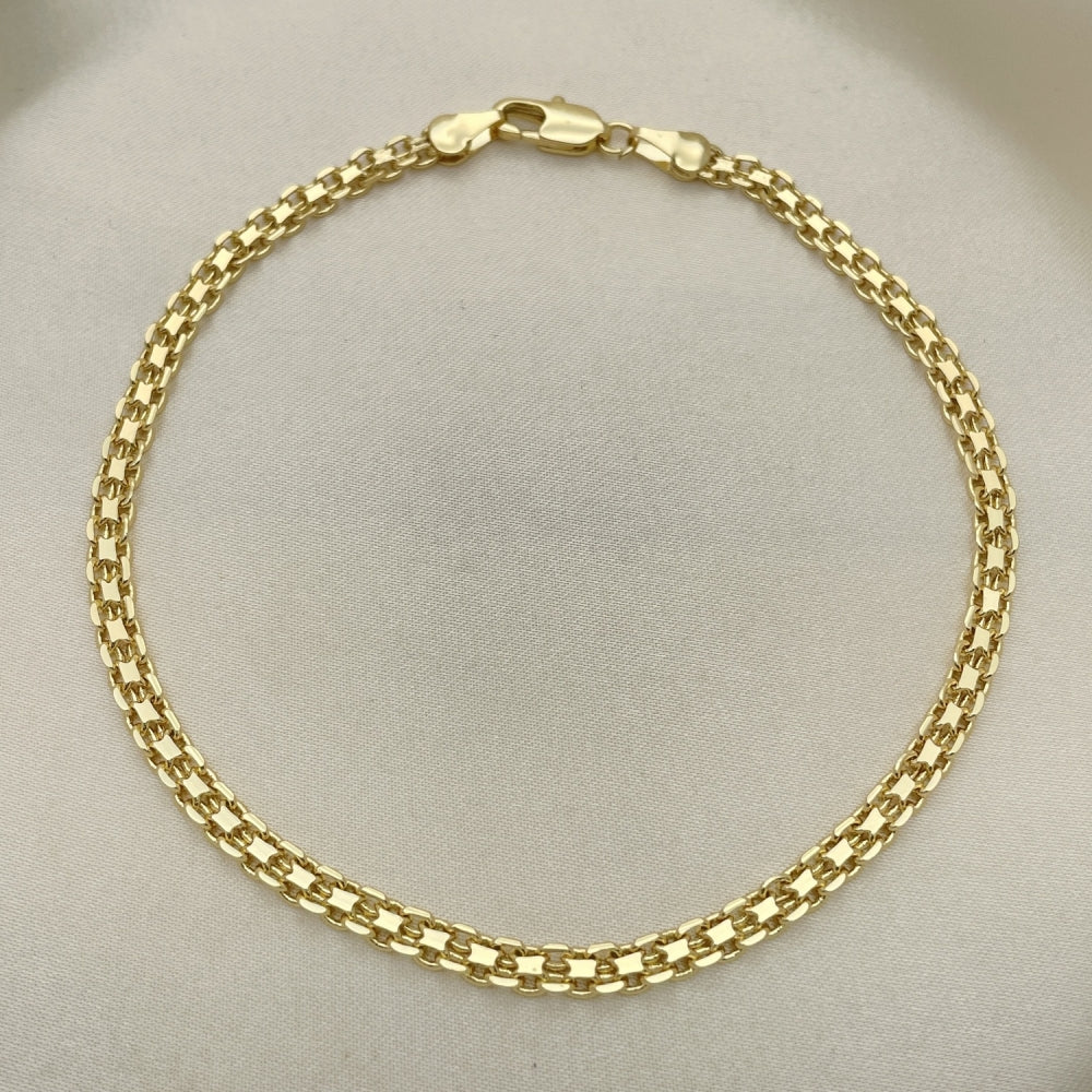 Gold Anklet - Bizmark Chain Handmade with the Highest Gold Filled Style Craftsmanship - Gold Filled Style Anklets 04.213.0263.10