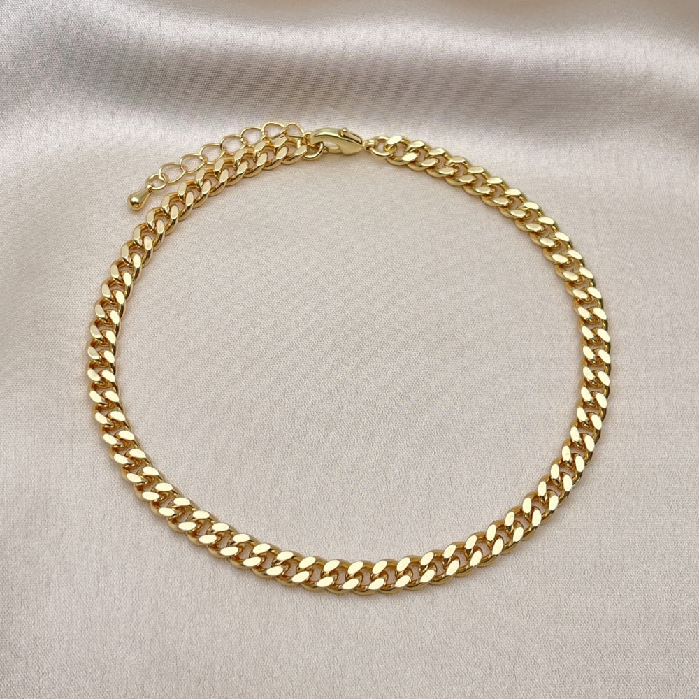 05 MM Gold Anklet - Miami Cuban Link Handmade with the Highest Gold Filled Style Craftsmanship - Gold Filled Anklets 04.213.0099.10