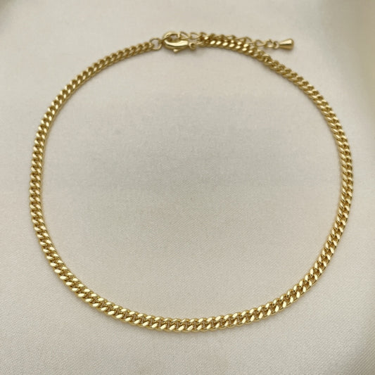 03 MM Gold Anklet - Miami Cuban Link Handmade with the Highest Gold Filled Style Craftsmanship - Gold Filled Anklets 04.213.0095.10