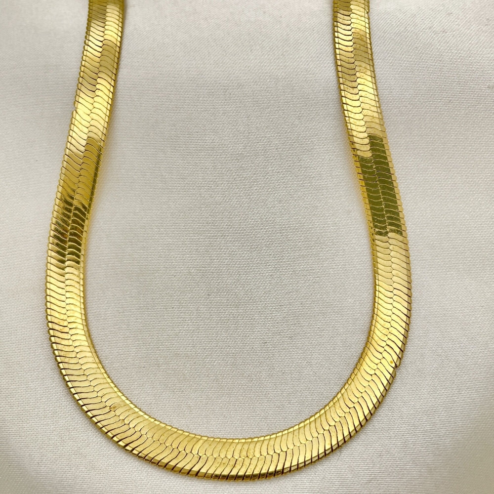 24" Gold Herringbone Necklace Chain - Chunky 14k Gold Filled Style Necklace  Gift for Her - 5.221.007.124