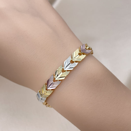 7" Tricolor Gold Bracelet - Handmade With the Highest Craftsmanship - Gold Filled Bracelets 03.102.0075.07