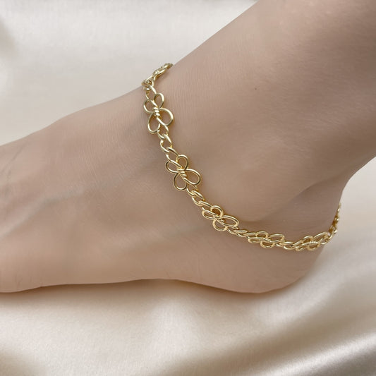 Gold Anklet - Handmade Butterfly Design with the Highest Gold Filled Style Craftsmanship - Gold Filled Anklets 03.319.0014.10