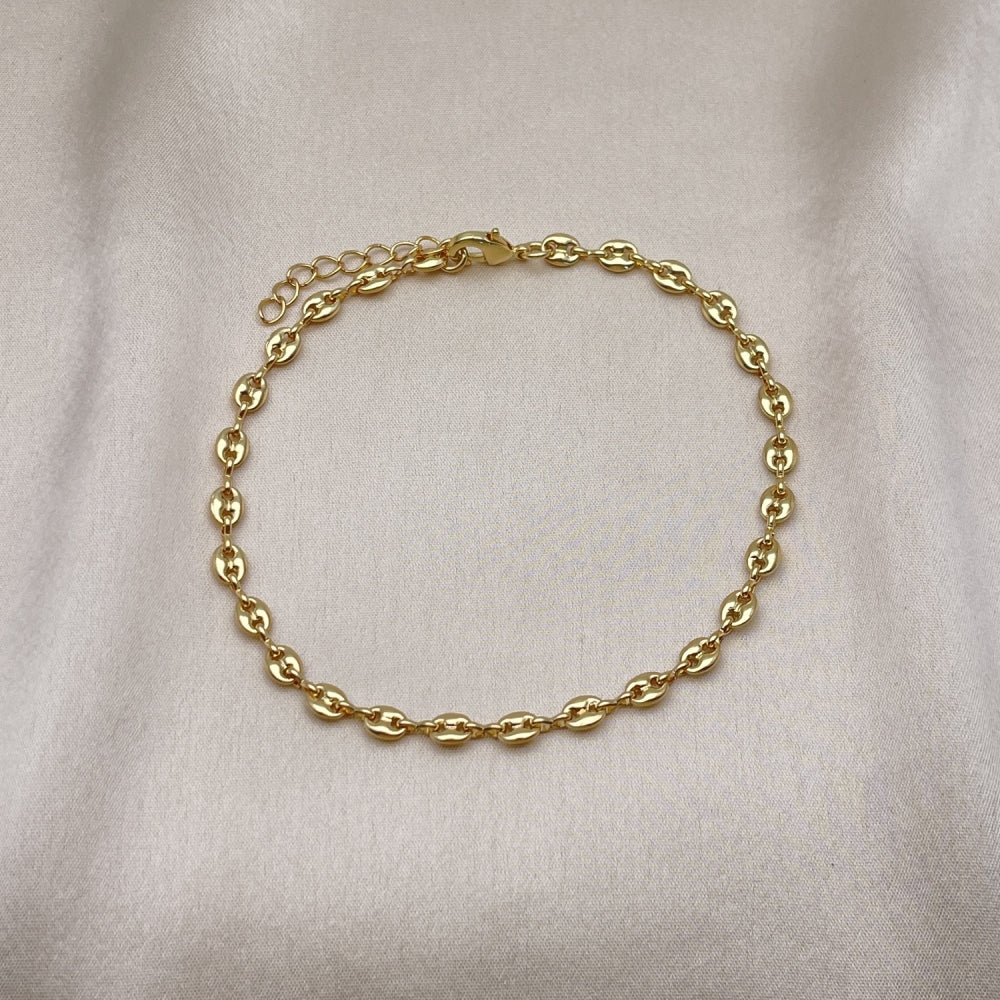 Gold Anklet - Handmade Mariner Chain with the Highest Gold Filled Style Craftsmanship - Minimalist Anklets 04.326.0004.10