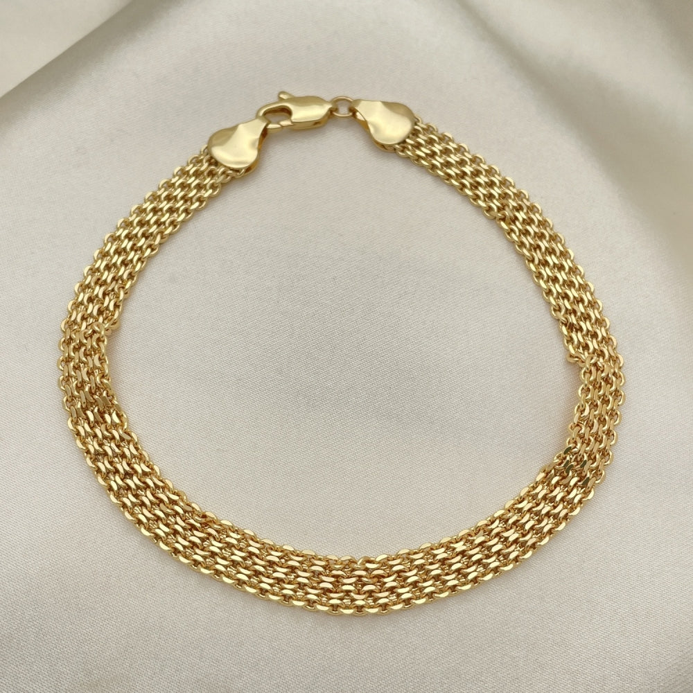 Gold Anklet - Chunky Bizmark Chain Handmade with the Highest Gold Filled Style Craftsmanship - Gold Filled Anklets 03.319.0004.10