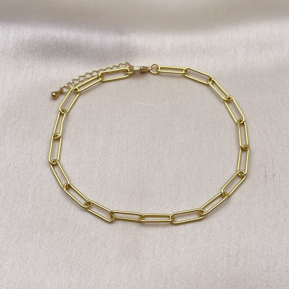 04 MM Gold Anklet - Paperclip Handmade with the Highest Gold Filled Style Craftsmanship - Gold Filled Anklets 03.341.0049.10