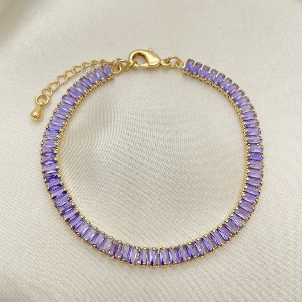 7" Purple Amethyst Stone Adjustable Bracelet - Handmade With the Highest Craftsmanship - Gold Filled Bracelets - 03.130.0008.5.07