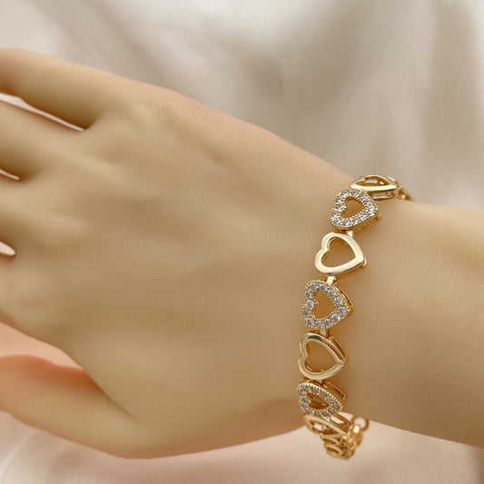 7" Gold Fancy Infinity Bracelet  - Handmade Gold Filled Style Bracelets - 03.283.0045.0