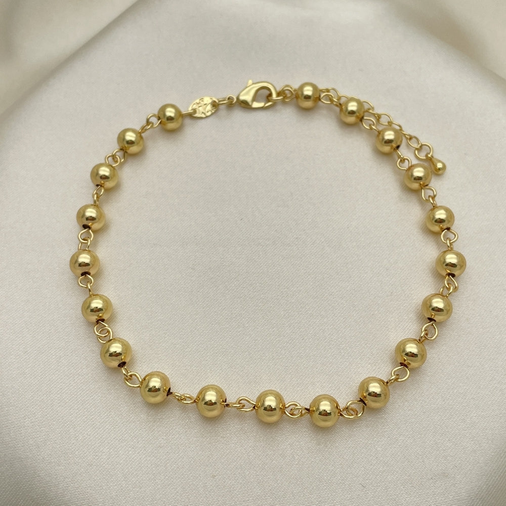 Gold Anklet - Ball Bead Style Handmade with the Highest Gold Filled Style Craftsmanship - Gold Filled Anklets 03.63.2178.10