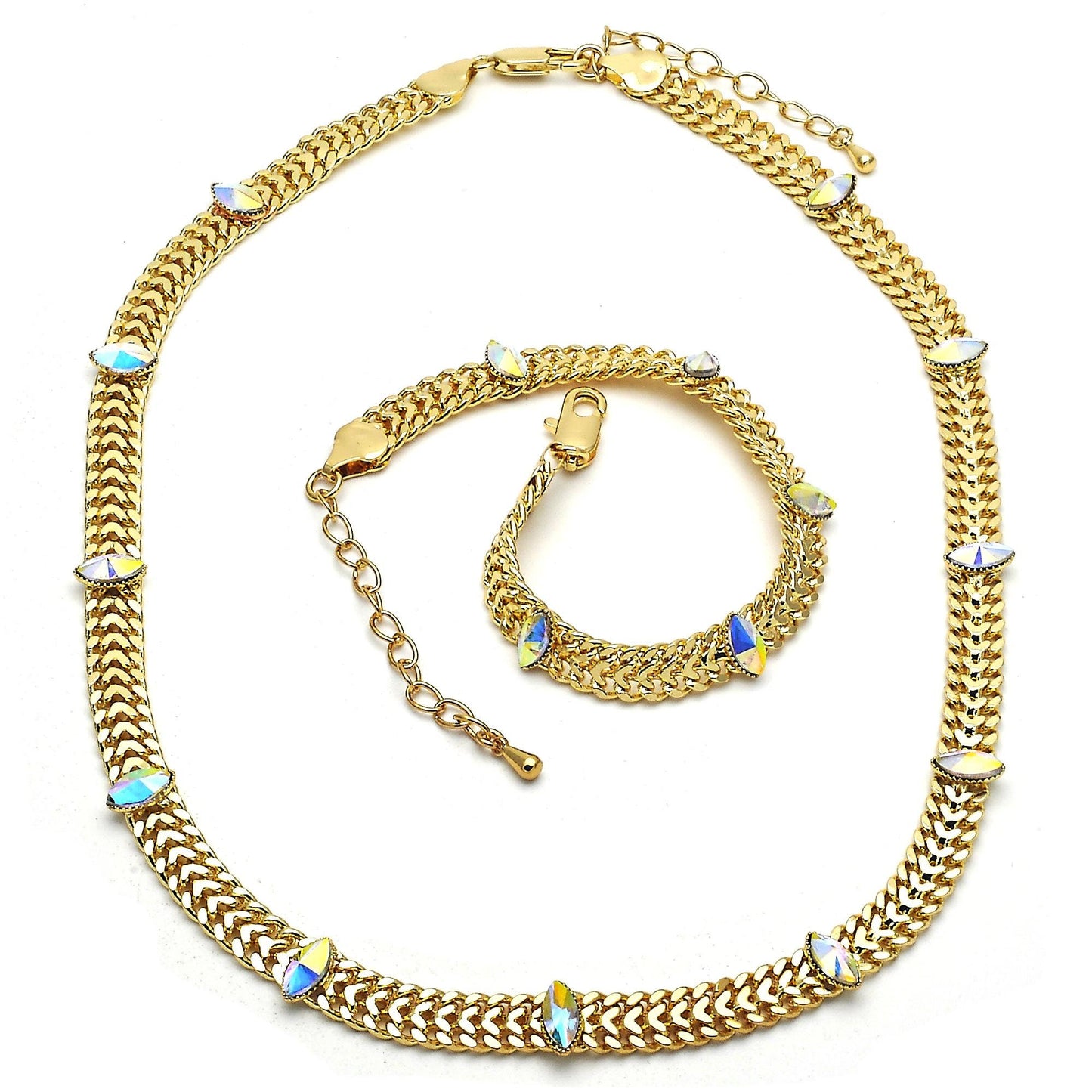 Gold Jewelry Set |HUGS & KISSES Xo Set | Statement Gold Filled Jewelry Set | XOXO Necklace Set | Heart Jewelry Set | Wedding Jewelry Set