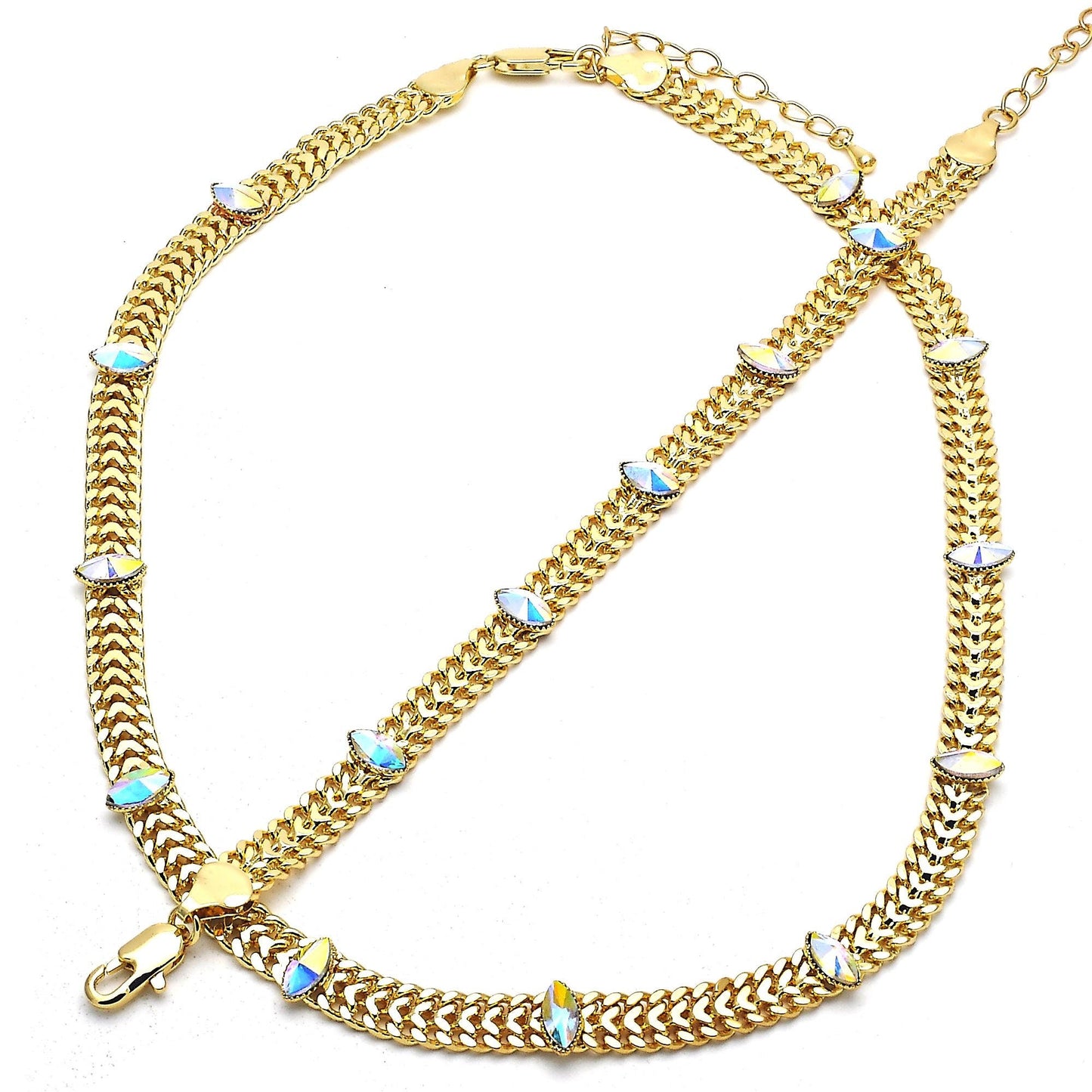 Gold Jewelry Set |HUGS & KISSES Xo Set | Statement Gold Filled Jewelry Set | XOXO Necklace Set | Heart Jewelry Set | Wedding Jewelry Set