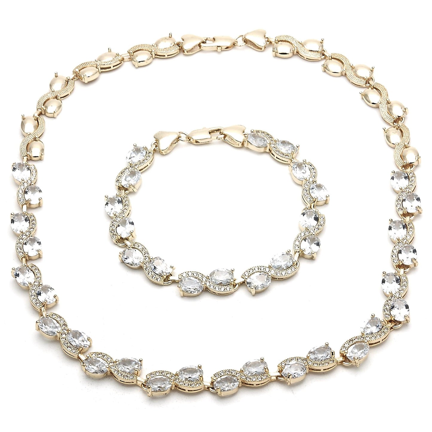 Gold Diamond Tennis Necklace Tennis Bracelet, Gold Filled Necklace,Statement, Wedding, XOXO HUGS & KISSES Necklace, Wedding, Gift For Her